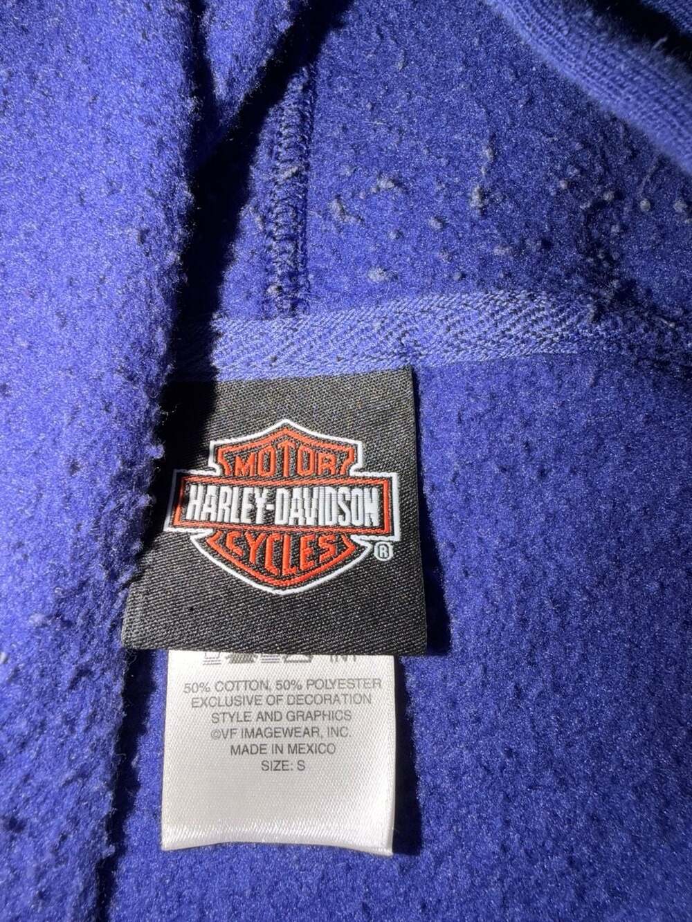 Harley Davidson Full Zip Hoodie Size S Purple Heart of Dixie Pelham AL - Picture 3 of 6